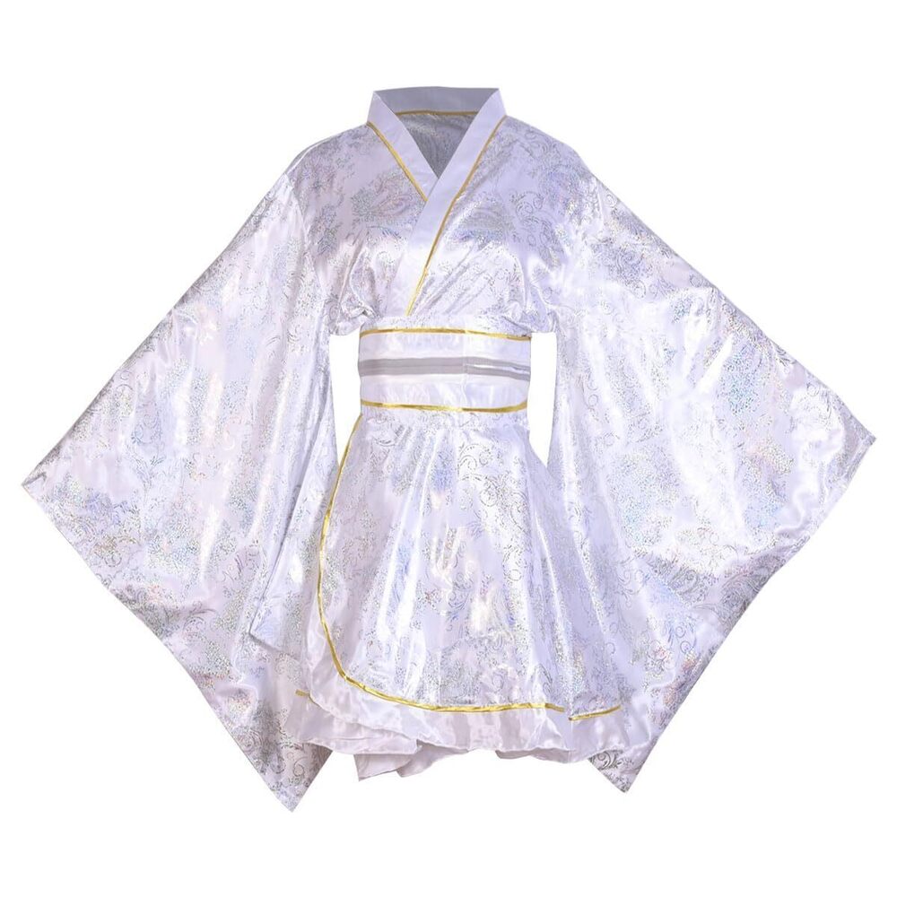 9012 Sexy Short Kimono Costume Robe Loose Floral Patten Dress Japanese